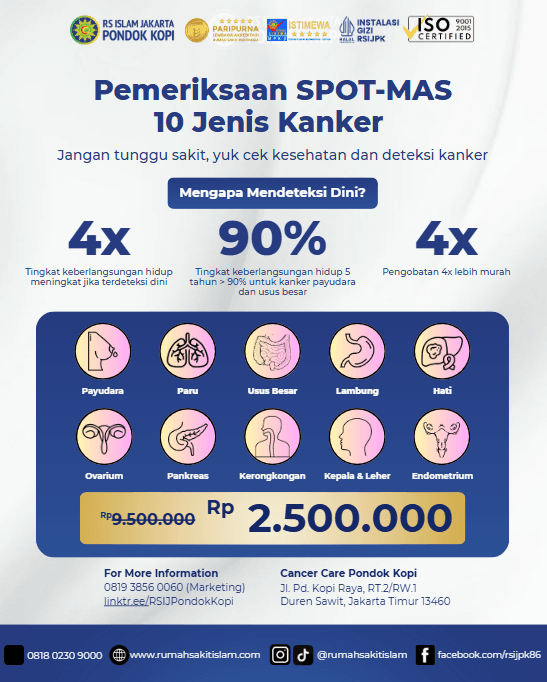 Pemeriksaan SPOT-MAS 10 Jenis Kanker